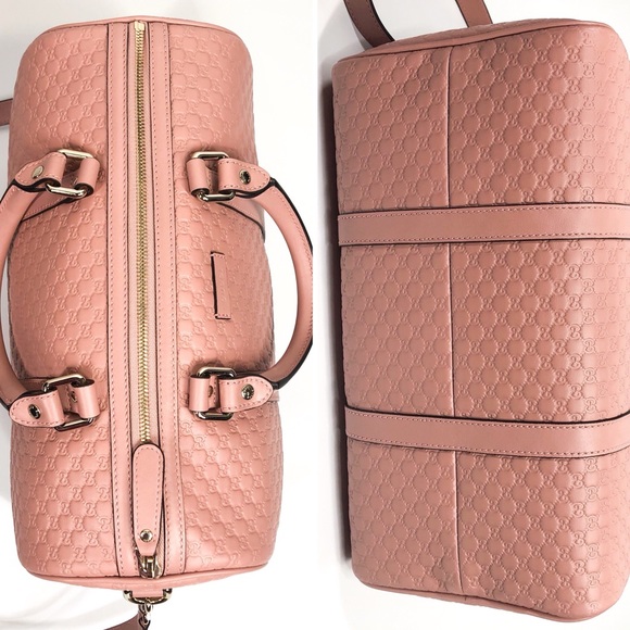 GUCCI Microguccissima Soft Pink Boston Bag - Picture 6 of 8